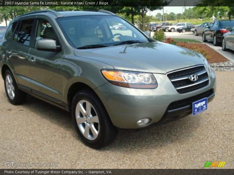 Natural Khaki Green / Beige 2007 Hyundai Santa Fe Limited