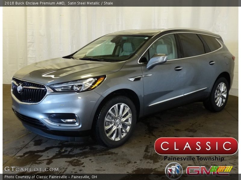 Satin Steel Metallic / Shale 2018 Buick Enclave Premium AWD