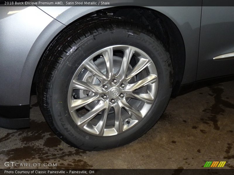 Satin Steel Metallic / Shale 2018 Buick Enclave Premium AWD