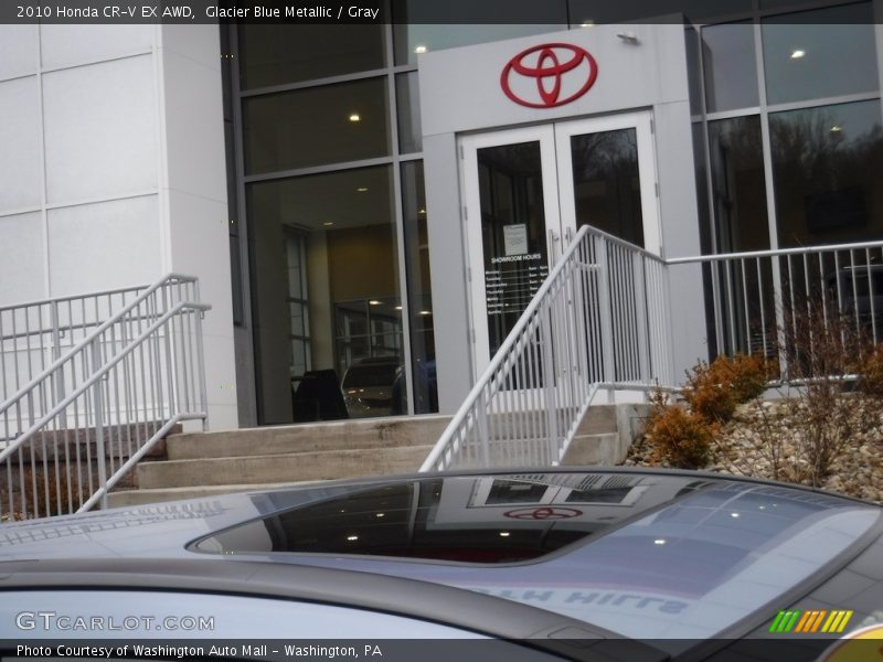 Glacier Blue Metallic / Gray 2010 Honda CR-V EX AWD