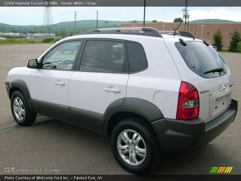 Nordic White / Gray 2008 Hyundai Tucson SE 4WD