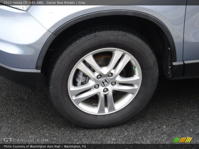 Glacier Blue Metallic / Gray 2010 Honda CR-V EX AWD