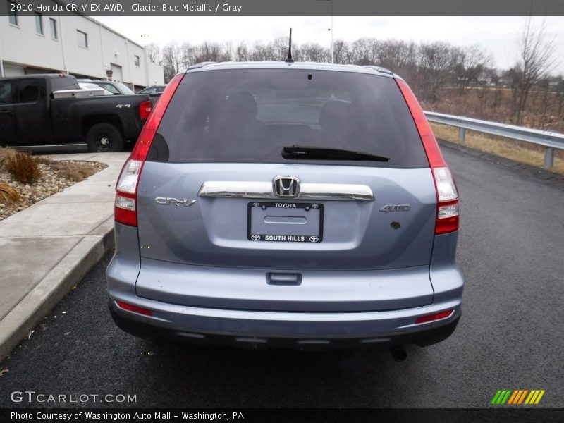 Glacier Blue Metallic / Gray 2010 Honda CR-V EX AWD