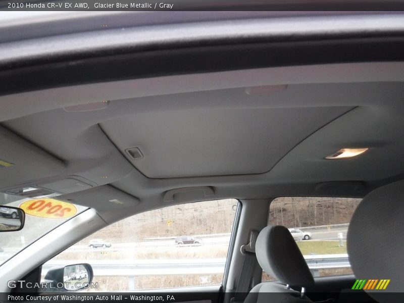 Glacier Blue Metallic / Gray 2010 Honda CR-V EX AWD