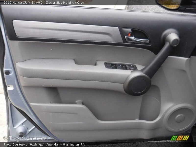 Glacier Blue Metallic / Gray 2010 Honda CR-V EX AWD