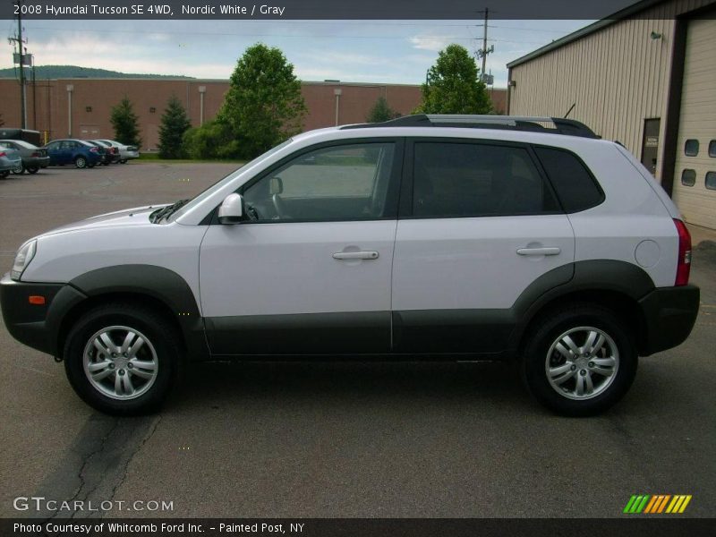 Nordic White / Gray 2008 Hyundai Tucson SE 4WD