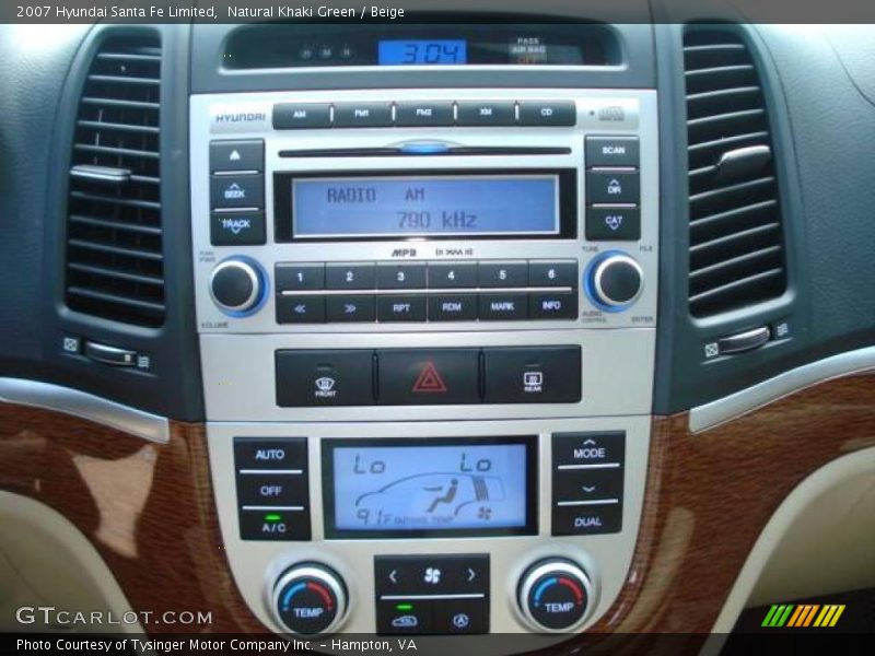 Natural Khaki Green / Beige 2007 Hyundai Santa Fe Limited