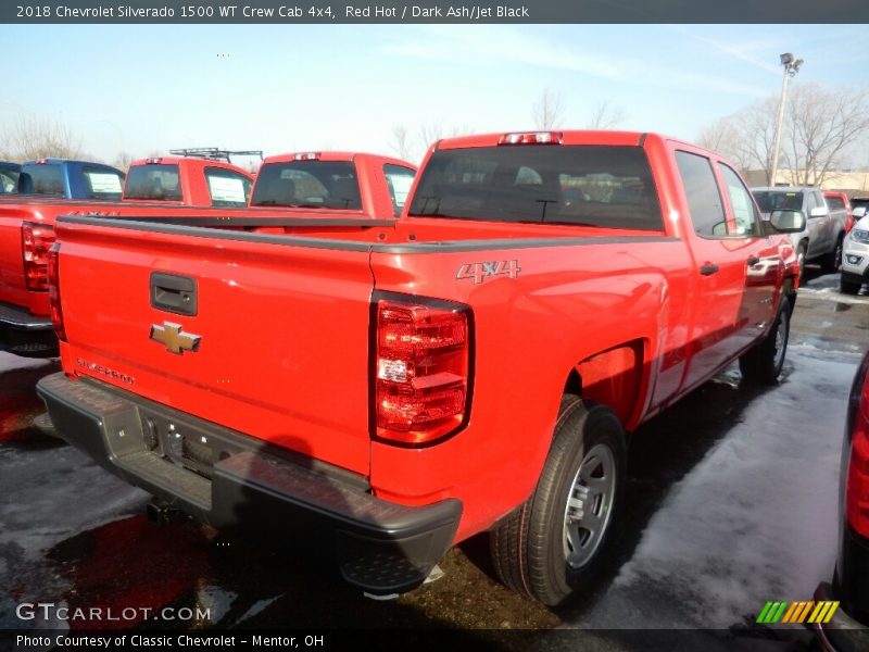 Red Hot / Dark Ash/Jet Black 2018 Chevrolet Silverado 1500 WT Crew Cab 4x4