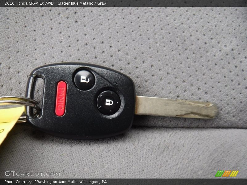 Glacier Blue Metallic / Gray 2010 Honda CR-V EX AWD
