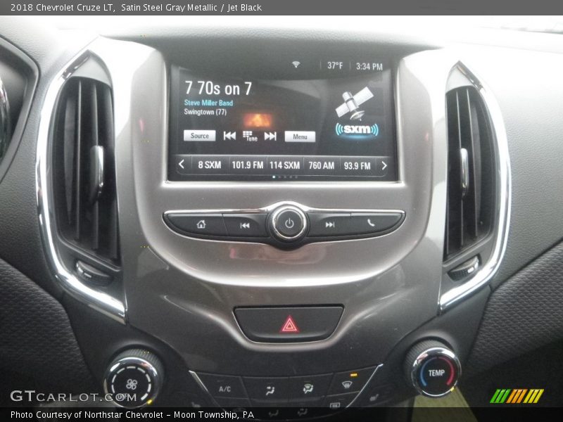 Satin Steel Gray Metallic / Jet Black 2018 Chevrolet Cruze LT