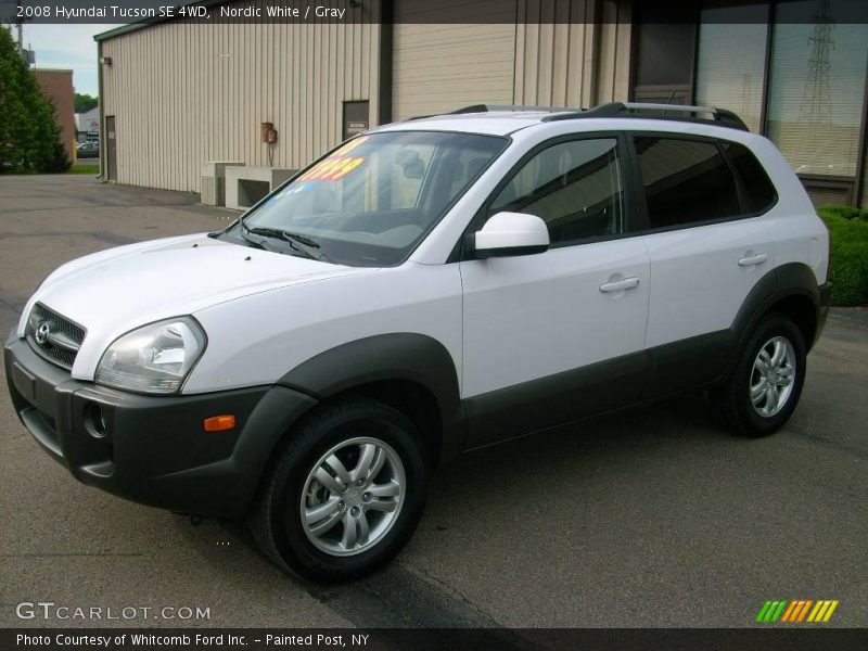 Nordic White / Gray 2008 Hyundai Tucson SE 4WD