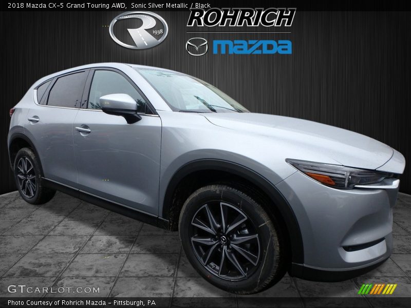 Sonic Silver Metallic / Black 2018 Mazda CX-5 Grand Touring AWD