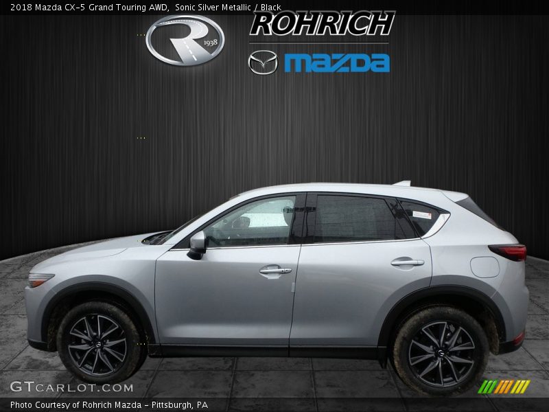 Sonic Silver Metallic / Black 2018 Mazda CX-5 Grand Touring AWD