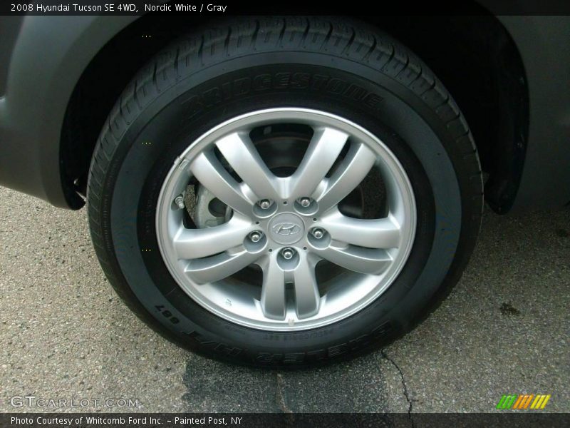Nordic White / Gray 2008 Hyundai Tucson SE 4WD