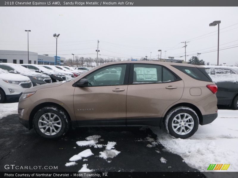 Sandy Ridge Metallic / Medium Ash Gray 2018 Chevrolet Equinox LS AWD