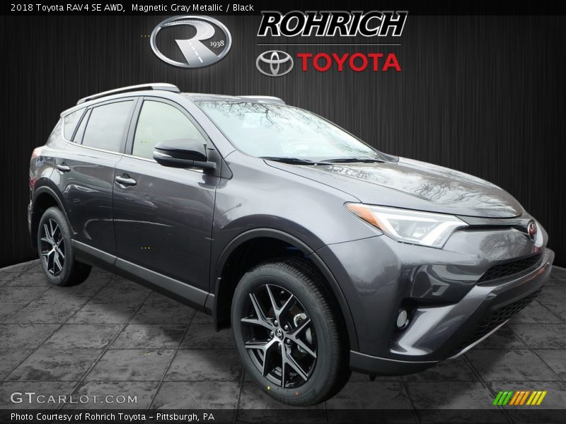 Magnetic Gray Metallic / Black 2018 Toyota RAV4 SE AWD