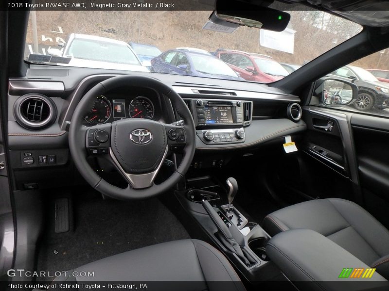 Magnetic Gray Metallic / Black 2018 Toyota RAV4 SE AWD