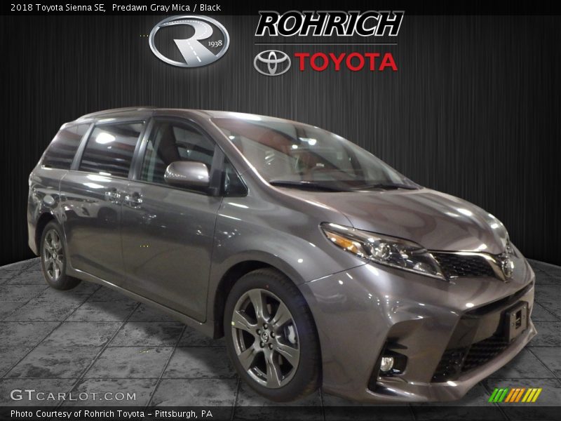 Predawn Gray Mica / Black 2018 Toyota Sienna SE