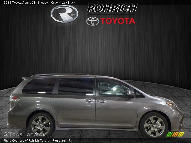 Predawn Gray Mica / Black 2018 Toyota Sienna SE