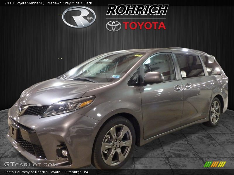 Predawn Gray Mica / Black 2018 Toyota Sienna SE