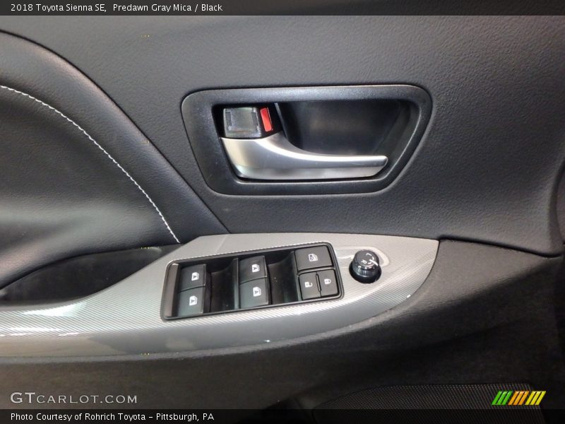 Predawn Gray Mica / Black 2018 Toyota Sienna SE
