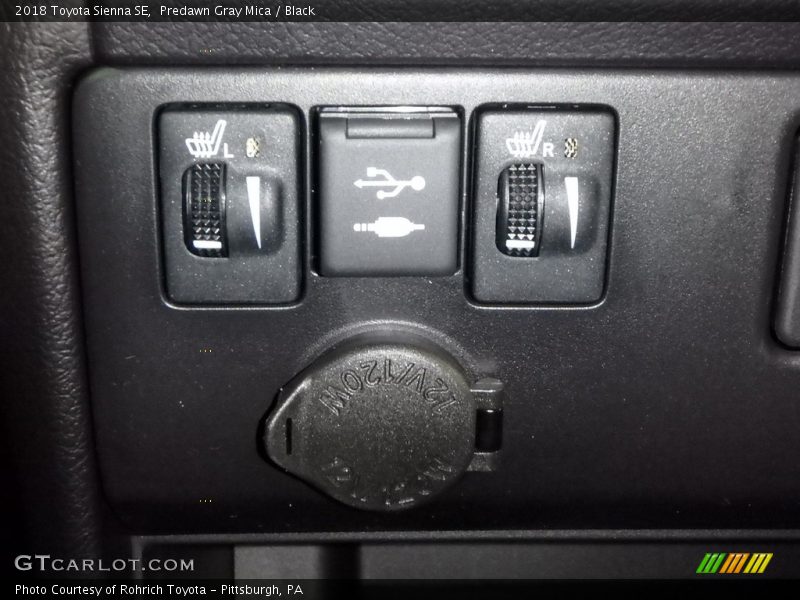 Predawn Gray Mica / Black 2018 Toyota Sienna SE