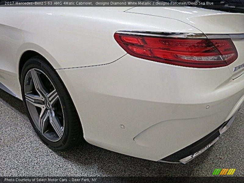 designo Diamond White Metallic / designo Porcelain/Deep Sea Blue 2017 Mercedes-Benz S 63 AMG 4Matic Cabriolet