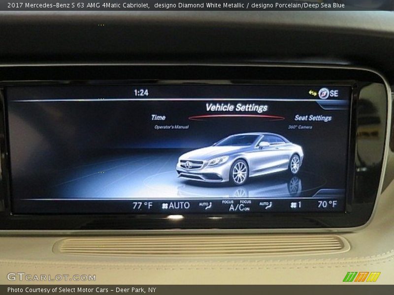 designo Diamond White Metallic / designo Porcelain/Deep Sea Blue 2017 Mercedes-Benz S 63 AMG 4Matic Cabriolet