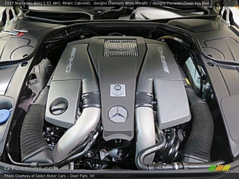 designo Diamond White Metallic / designo Porcelain/Deep Sea Blue 2017 Mercedes-Benz S 63 AMG 4Matic Cabriolet