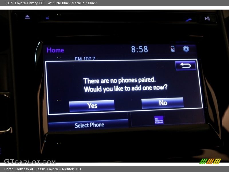 Attitude Black Metallic / Black 2015 Toyota Camry XLE