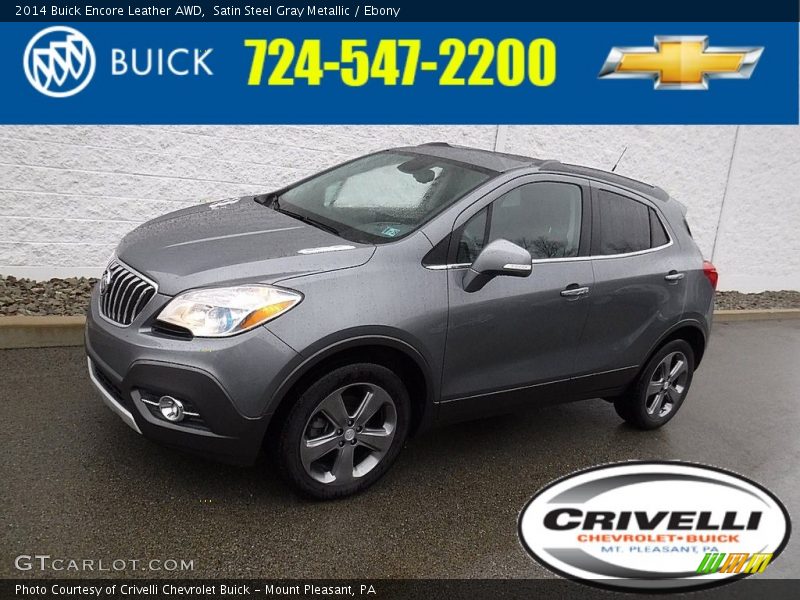 Satin Steel Gray Metallic / Ebony 2014 Buick Encore Leather AWD