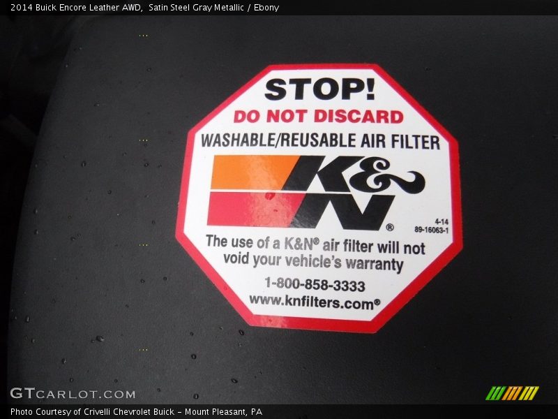 Satin Steel Gray Metallic / Ebony 2014 Buick Encore Leather AWD