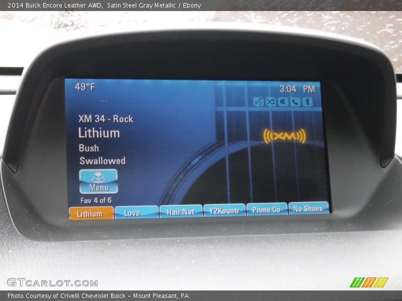 Satin Steel Gray Metallic / Ebony 2014 Buick Encore Leather AWD