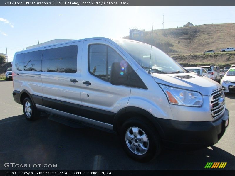 Ingot Silver / Charcoal Black 2017 Ford Transit Wagon XLT 350 LR Long