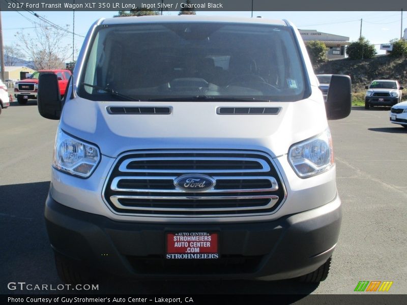 Ingot Silver / Charcoal Black 2017 Ford Transit Wagon XLT 350 LR Long