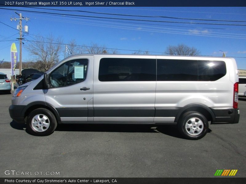 Ingot Silver / Charcoal Black 2017 Ford Transit Wagon XLT 350 LR Long