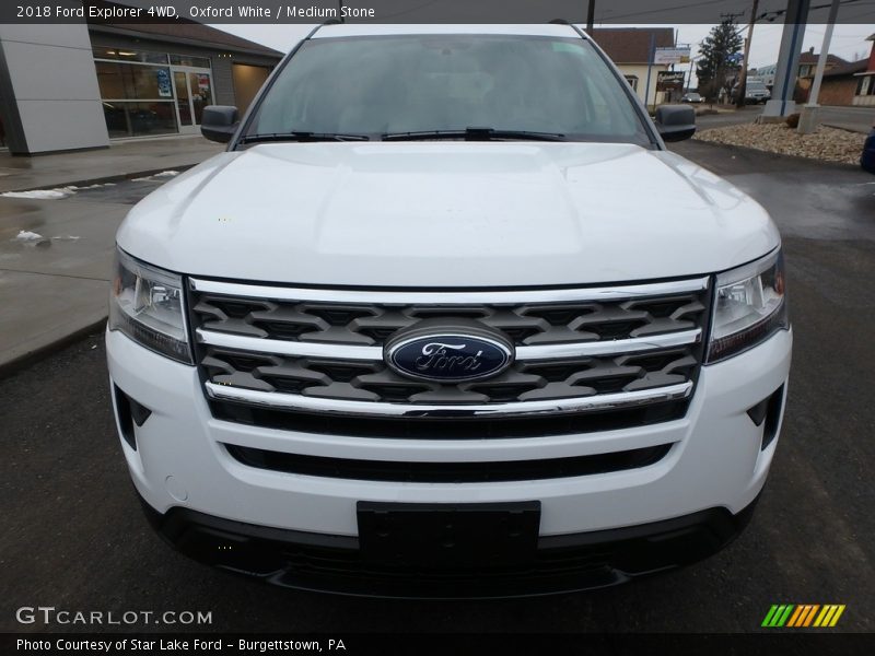 Oxford White / Medium Stone 2018 Ford Explorer 4WD