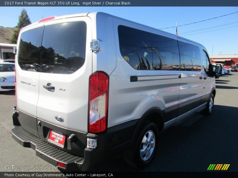 Ingot Silver / Charcoal Black 2017 Ford Transit Wagon XLT 350 LR Long
