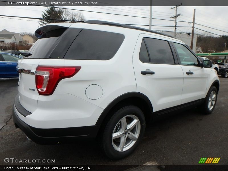 Oxford White / Medium Stone 2018 Ford Explorer 4WD
