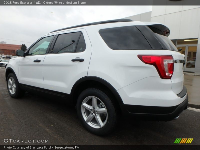 Oxford White / Medium Stone 2018 Ford Explorer 4WD