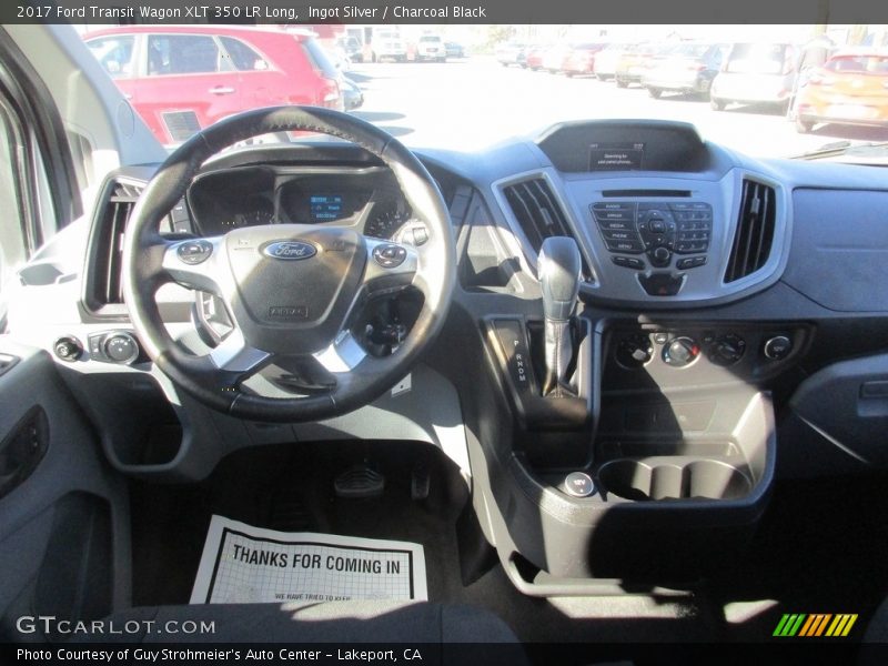 Ingot Silver / Charcoal Black 2017 Ford Transit Wagon XLT 350 LR Long