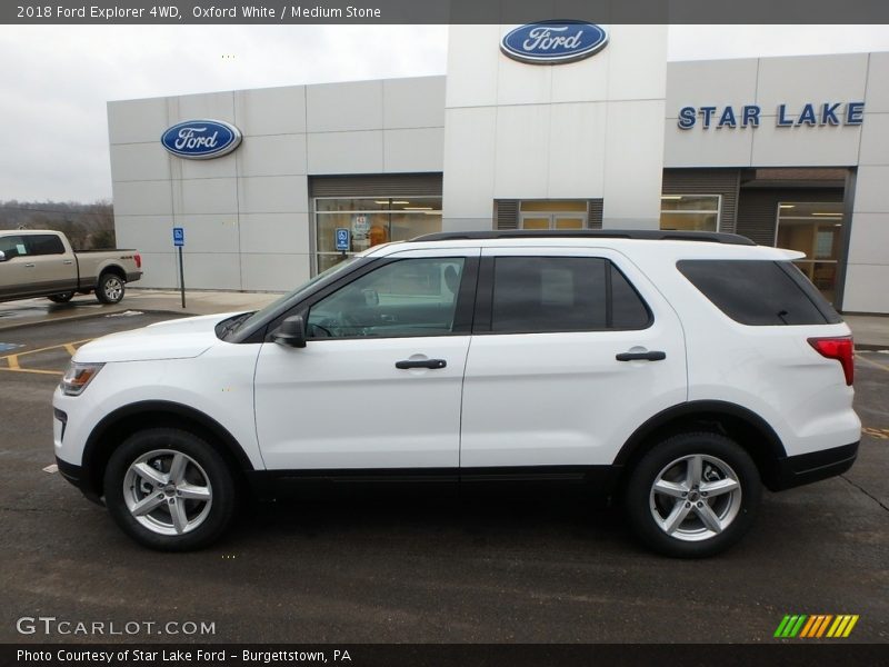 Oxford White / Medium Stone 2018 Ford Explorer 4WD