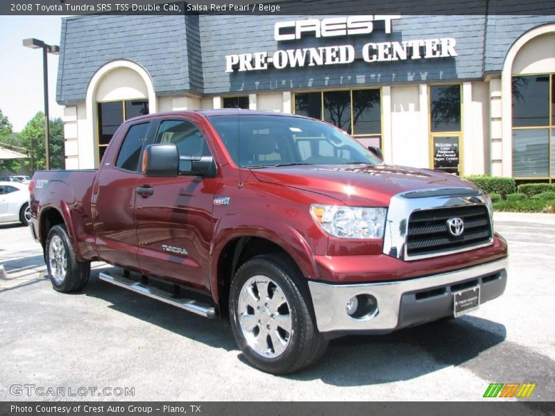 Salsa Red Pearl / Beige 2008 Toyota Tundra SR5 TSS Double Cab