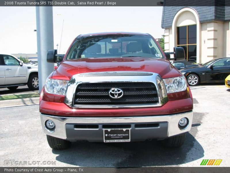 Salsa Red Pearl / Beige 2008 Toyota Tundra SR5 TSS Double Cab