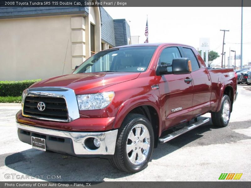 Salsa Red Pearl / Beige 2008 Toyota Tundra SR5 TSS Double Cab