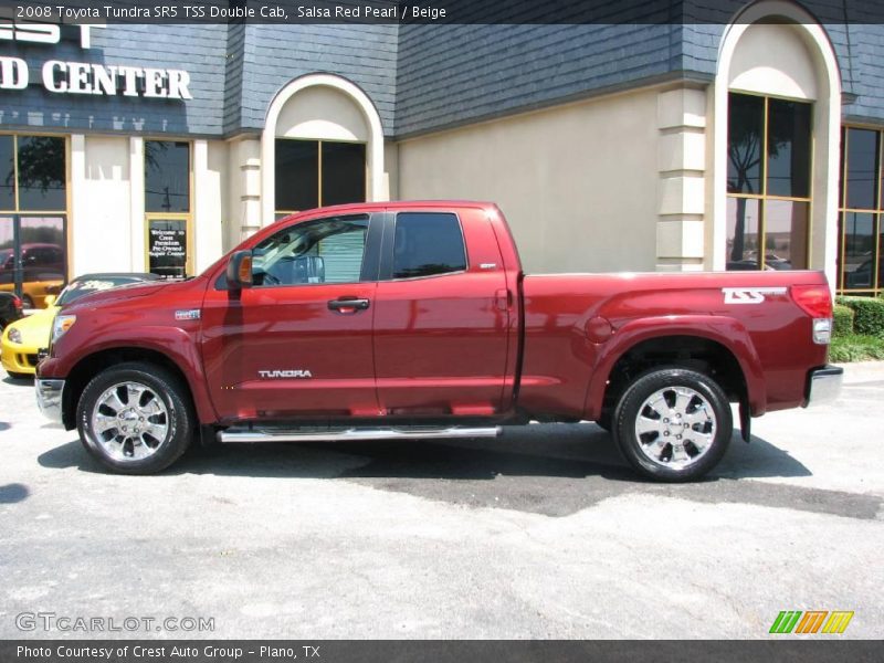 Salsa Red Pearl / Beige 2008 Toyota Tundra SR5 TSS Double Cab