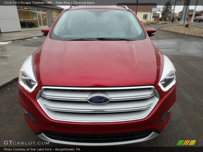 Ruby Red / Charcoal Black 2018 Ford Escape Titanium 4WD