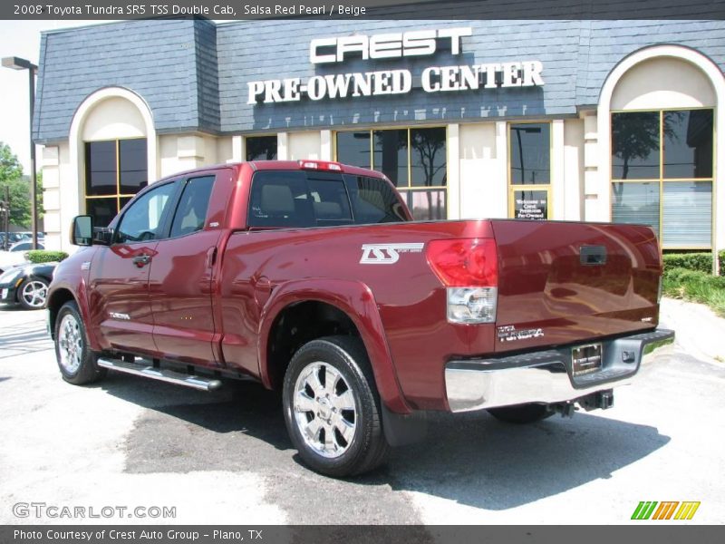 Salsa Red Pearl / Beige 2008 Toyota Tundra SR5 TSS Double Cab