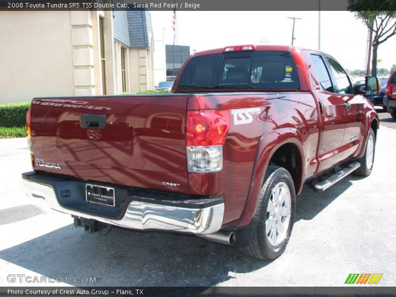 Salsa Red Pearl / Beige 2008 Toyota Tundra SR5 TSS Double Cab
