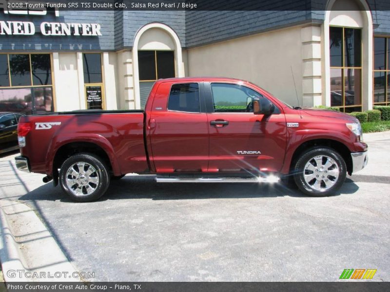 Salsa Red Pearl / Beige 2008 Toyota Tundra SR5 TSS Double Cab